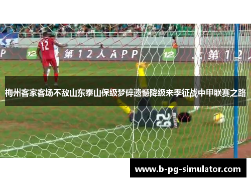 梅州客家客场不敌山东泰山保级梦碎遗憾降级来季征战中甲联赛之路 梅州客家客场不敌山东泰山保级梦碎遗憾降级来季征战中甲联赛之路